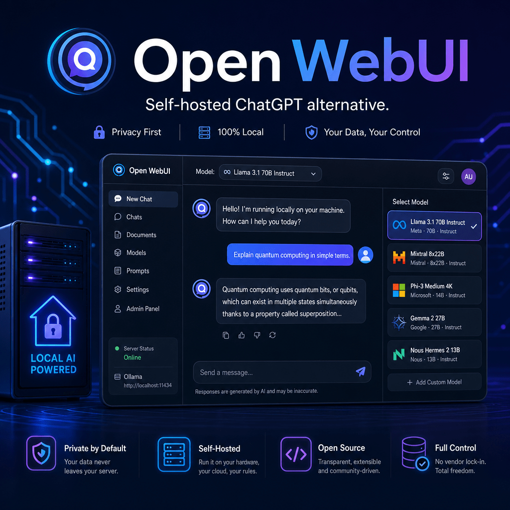 Open WebUI: Tu propio ChatGPT local, gratis y sin conexión